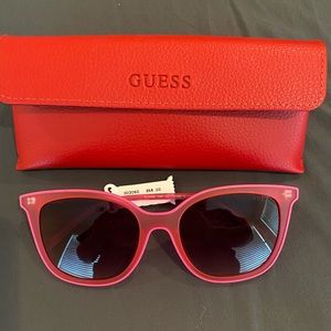 Pink Guess sunglasses with case, never used
